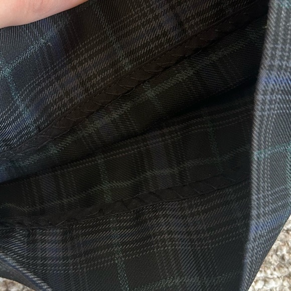 Tibi Marvel Blue/Black Plaid Taylor Straight Leg Pants Size 6 Officewear - Picture 8 of 8